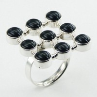 Серебряное кольцо «Йота»