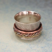 Антистресс кольцо из серебра