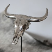 Голова буйвола серебро