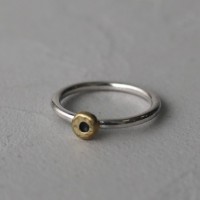 Серебряное кольцо с латунной вставкой Wheel