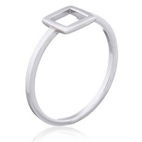 Серебряное кольцо с квадратом