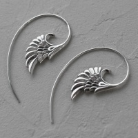Серебряные серьги-крылья Wing