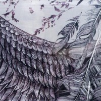 Крылатый палантин из кашемира с шёлком Violet Wing