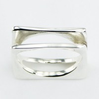 Серебряное кольцо «Тессеракт»
