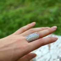 Серебряное кольцо «Трайбл»