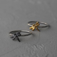 Серебряное кольцо с позолотой Dragonfly