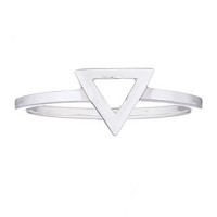 Серебряное кольцо с треугольником