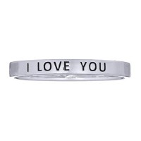Серебряное кольцо I Love You