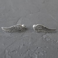 Серебряные серьги-крылья Wings